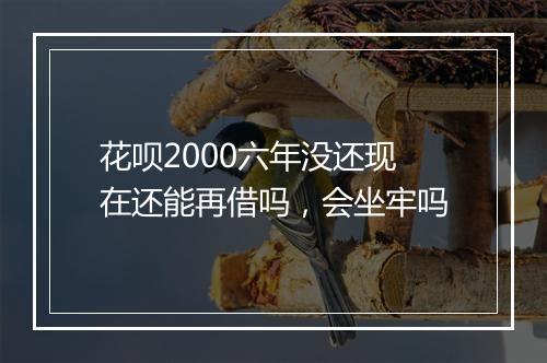 花呗2000六年没还现在还能再借吗，会坐牢吗