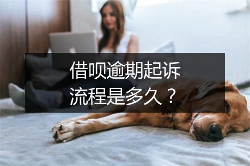 借呗逾期起诉流程是多久？