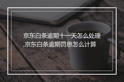 京东白条逾期十一天怎么处理,京东白条逾期罚息怎么计算
