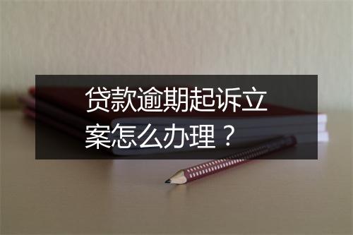 贷款逾期起诉立案怎么办理？