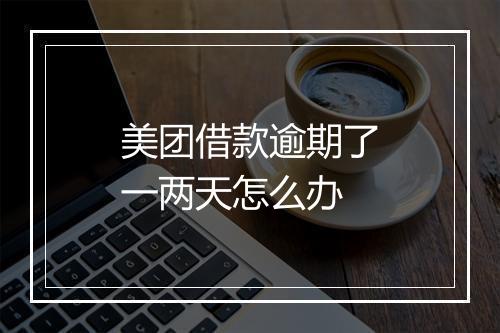美团借款逾期了一两天怎么办