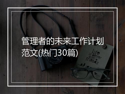管理者的未来工作计划范文(热门30篇)