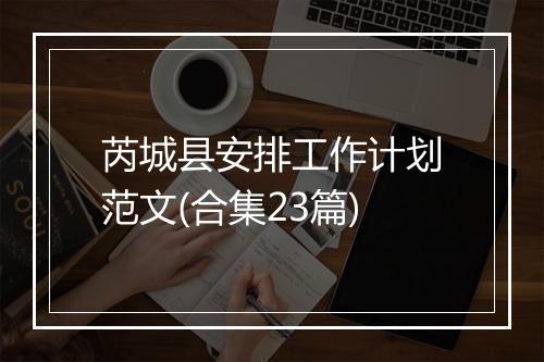芮城县安排工作计划范文(合集23篇)