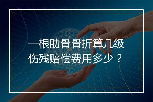 一根肋骨骨折算几级伤残赔偿费用多少？