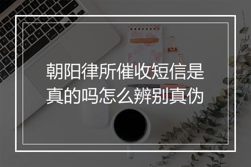 朝阳律所催收短信是真的吗怎么辨别真伪