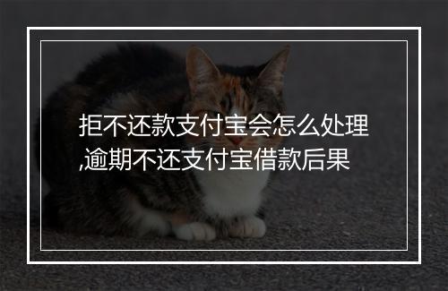 拒不还款支付宝会怎么处理,逾期不还支付宝借款后果