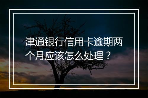 津通银行信用卡逾期两个月应该怎么处理？