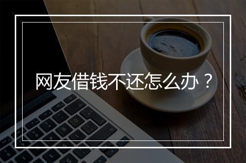网友借钱不还怎么办？