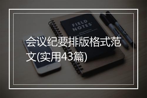 会议纪要排版格式范文(实用43篇)