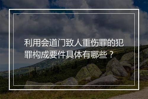 利用会道门致人重伤罪的犯罪构成要件具体有哪些？
