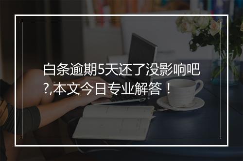 白条逾期5天还了没影响吧?,本文今日专业解答！