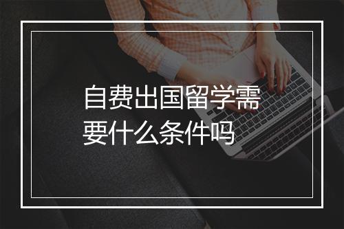 自费出国留学需要什么条件吗