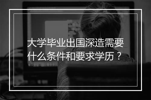 大学毕业出国深造需要什么条件和要求学历？