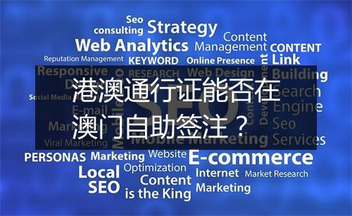 港澳通行证能否在澳门自助签注？