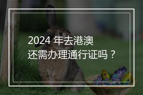 2024 年去港澳还需办理通行证吗？