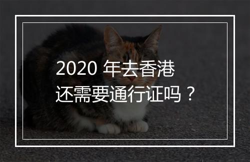 2020 年去香港还需要通行证吗？