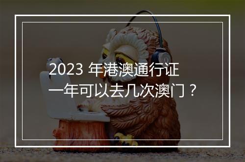 2023 年港澳通行证一年可以去几次澳门？