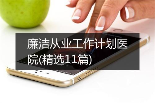 廉洁从业工作计划医院(精选11篇)