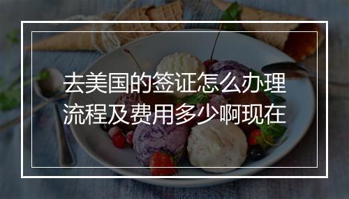 去美国的签证怎么办理流程及费用多少啊现在