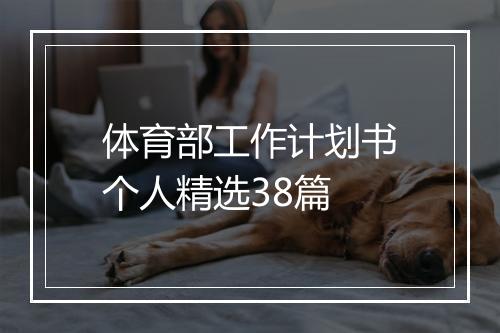 体育部工作计划书个人精选38篇