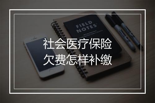 社会医疗保险欠费怎样补缴