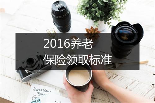 2016养老保险领取标准