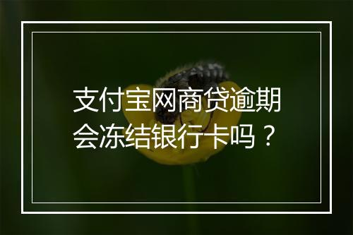 支付宝网商贷逾期会冻结银行卡吗？