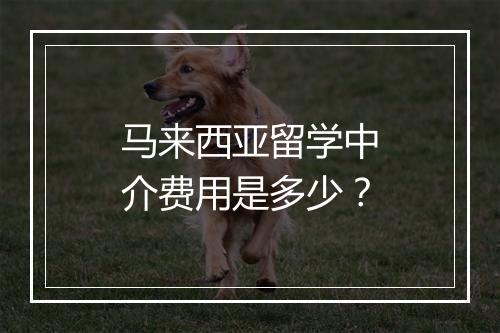 马来西亚留学中介费用是多少？