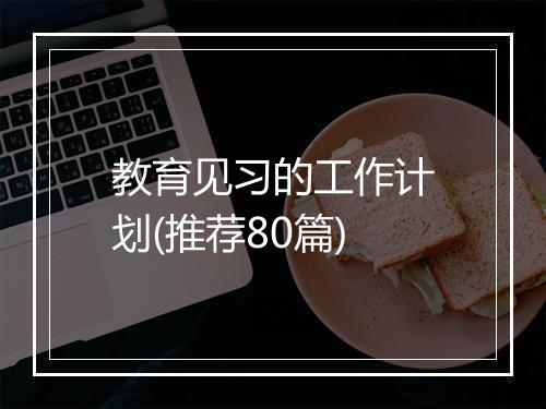 教育见习的工作计划(推荐80篇)