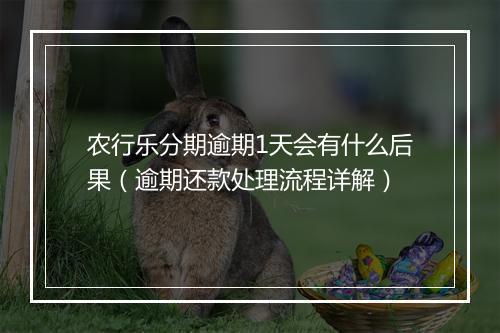 农行乐分期逾期1天会有什么后果（逾期还款处理流程详解）