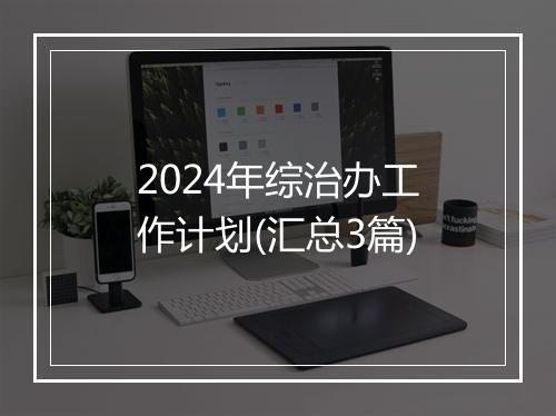 2024年综治办工作计划(汇总3篇)
