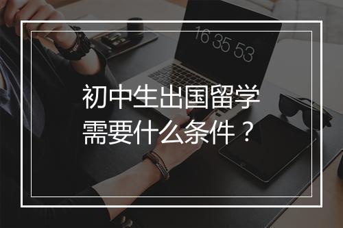 初中生出国留学需要什么条件？