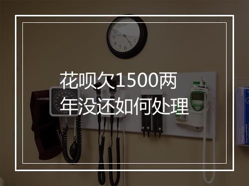 花呗欠1500两年没还如何处理