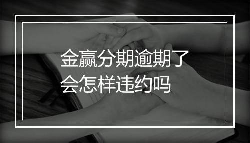 金赢分期逾期了会怎样违约吗