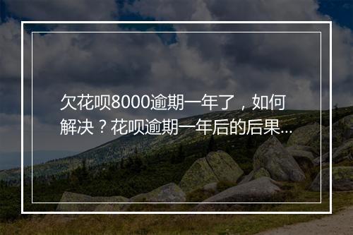 欠花呗8000逾期一年了，如何解决？花呗逾期一年后的后果有哪些？