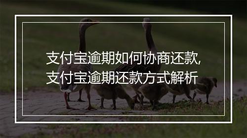 支付宝逾期如何协商还款,支付宝逾期还款方式解析