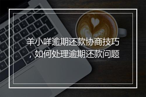 羊小咩逾期还款协商技巧，如何处理逾期还款问题