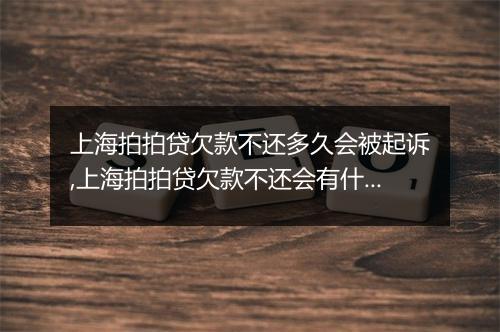 上海拍拍贷欠款不还多久会被起诉,上海拍拍贷欠款不还会有什么后果