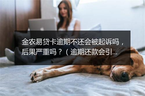 金农易贷卡逾期不还会被起诉吗，后果严重吗？（逾期还款会引发哪些法律后果）