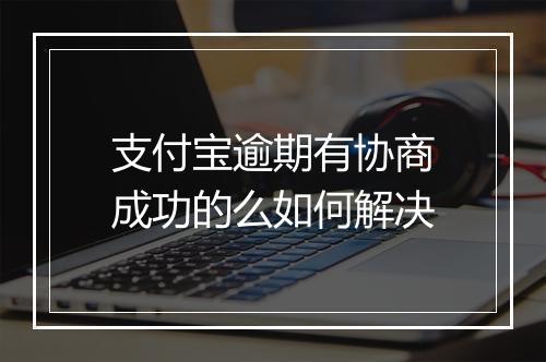 支付宝逾期有协商成功的么如何解决