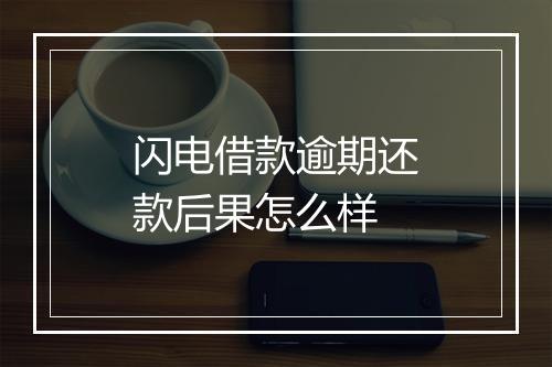 闪电借款逾期还款后果怎么样