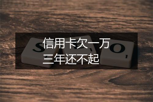 信用卡欠一万三年还不起