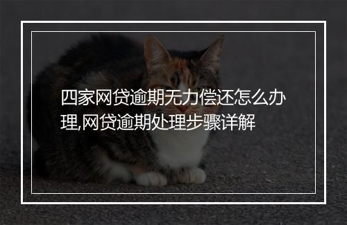 四家网贷逾期无力偿还怎么办理,网贷逾期处理步骤详解