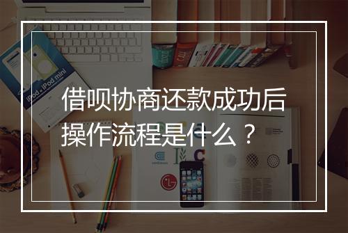 借呗协商还款成功后操作流程是什么？