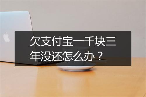 欠支付宝一千块三年没还怎么办？