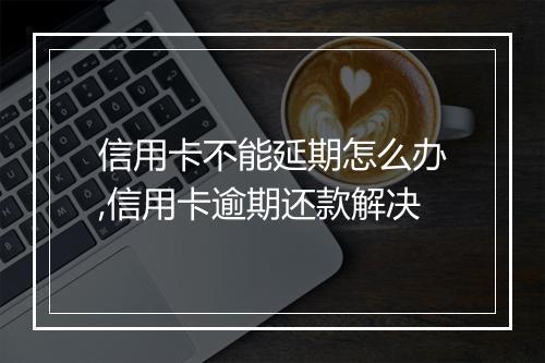 信用卡不能延期怎么办,信用卡逾期还款解决