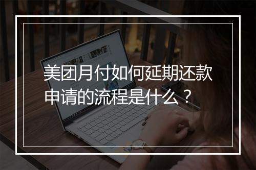 美团月付如何延期还款申请的流程是什么？
