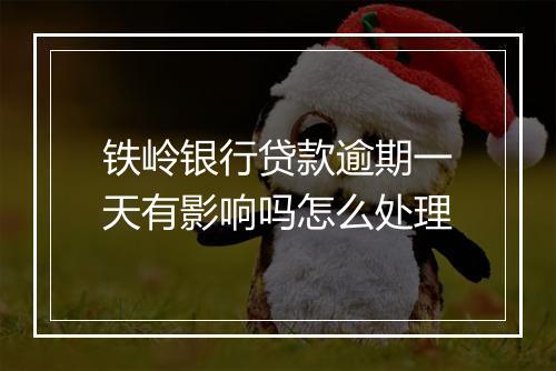铁岭银行贷款逾期一天有影响吗怎么处理