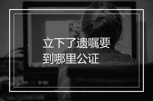 立下了遗嘱要到哪里公证