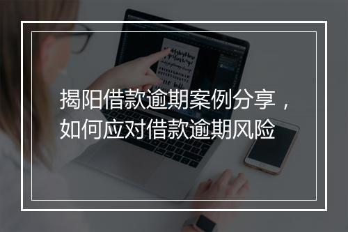 揭阳借款逾期案例分享，如何应对借款逾期风险